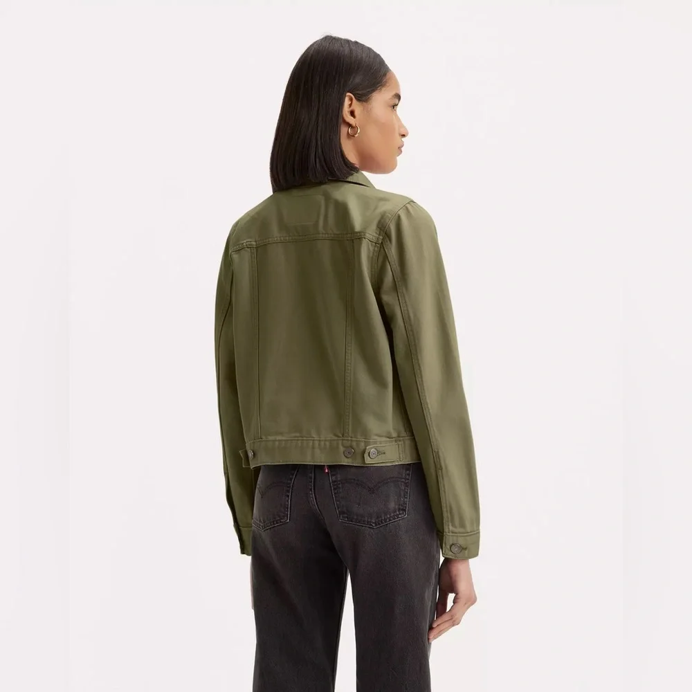 Levi's Olive Green Women's Jean Jacket - Picture 2 of 13
